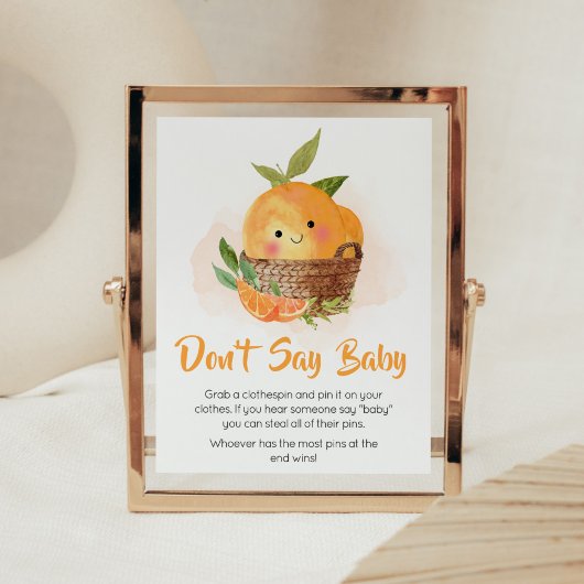 Poster Orange Citrus Little Cutie Ne pas dire bébé