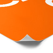 Poster Orange Conserver le calme et continuer (Coin)