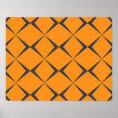 Poster Orange, cool, simple, tendance, forme de chevrons (Devant)