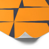 Poster Orange, cool, simple, tendance, formes en chevron (Coin)