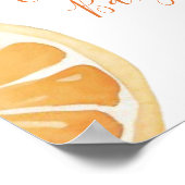 Poster Orange Cutie est sur le chemin Baby shower (Coin)