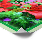 Poster Orange Daylilies Miroir Fleur Abstraite Art (Coin)