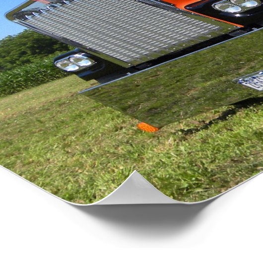 Poster Orange et Chrome (Coin)