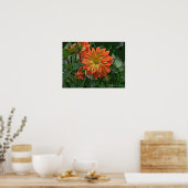 POSTER "ORANGE ET DAHLIA JAUNE" (Cuisine)