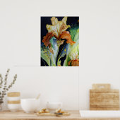 Poster orange et jaune en iris (Cuisine)