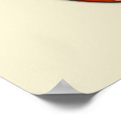 Poster Orange et rouille Tourbillonnant Fantail Goldfish (Coin)