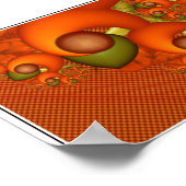 Poster Orange Et Vert Numéro 1 (Coin)
