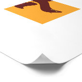 Poster Orange Famille et Amis  (Coin)