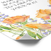 Poster Orange Flower Bar Sign (Coin)