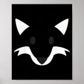 Poster Orange Fox Face Halloween Apparel Matching Group F (Devant)