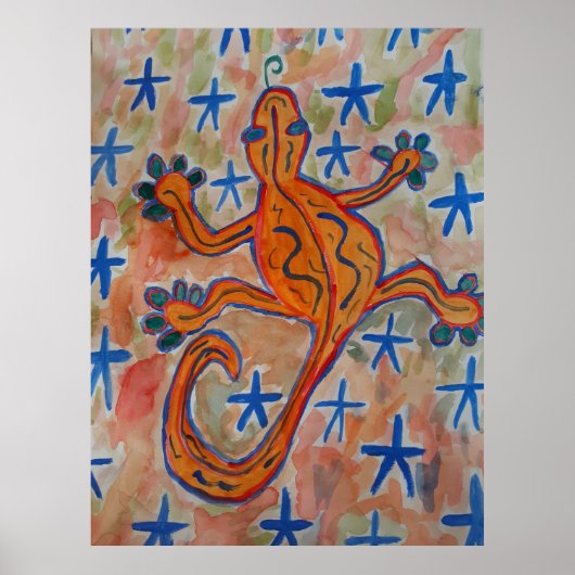 Poster Orange Gecko (Devant)