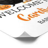 Poster Orange Ghost Halloween Baby brasse Bienvenue (Coin)