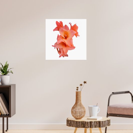 Poster Orange gladiolus Floral (Salon 3)