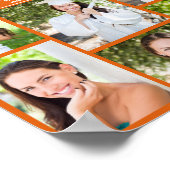 Poster Orange Graduate Photo Collage Party Graduate (Coin)
