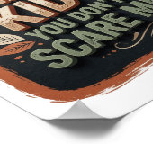 Poster Orange Gras J'AI DES ENFANTS VOUS NE ME FAITES PAS (Coin)