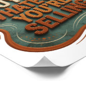 Poster Orange Gras NOT ACHETER QUOI QUE VOUS VENDIEZ (Coin)