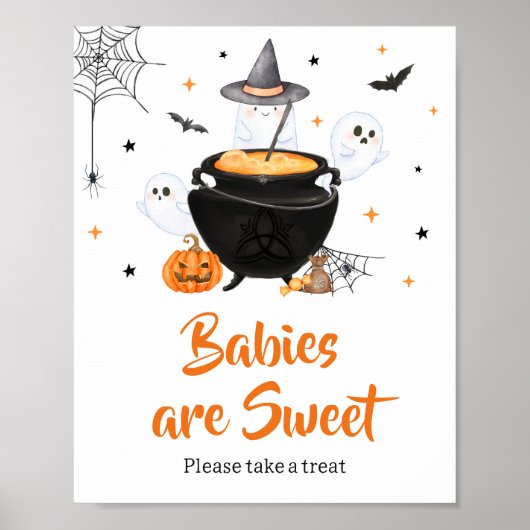 Poster Orange Halloween Baby est en train de brasser Les (Devant)