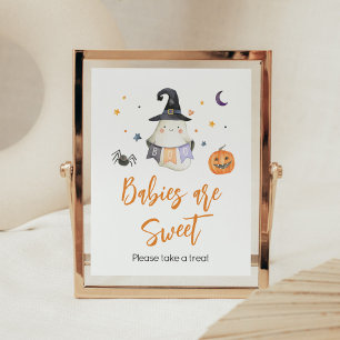 Poster Orange Halloween Ghost Little Boo Baby sont sucrés