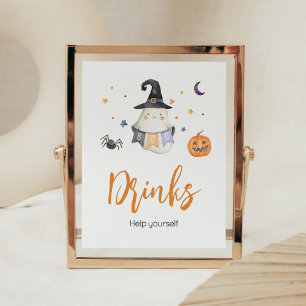Poster Orange Halloween Little Boo Boo Boo Baby showers B