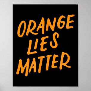Poster Orange Lies Drôle Anti-Trump La Résistance Politiq