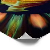 Poster Orange Lily Floral Art Abstrait (Coin)