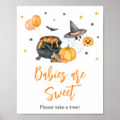 Poster Orange Little Boo Ghost Baby sont doux (Devant)