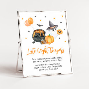 Poster Orange Little Boo Ghost Late Night Diapos