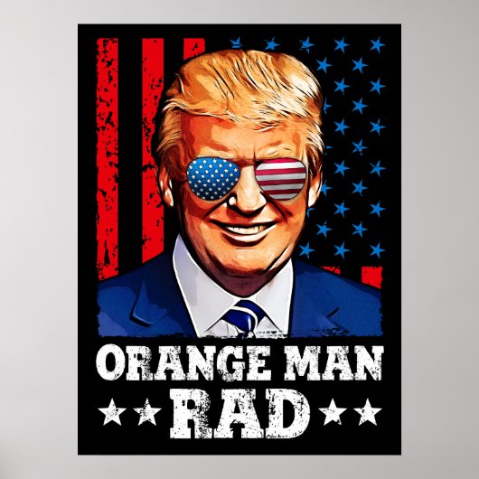 Poster orange man rad, pro trump (Devant)