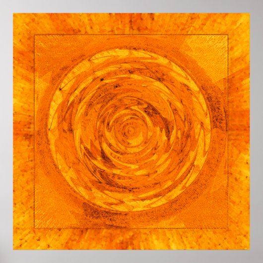 Poster Orange Mandala (Devant)