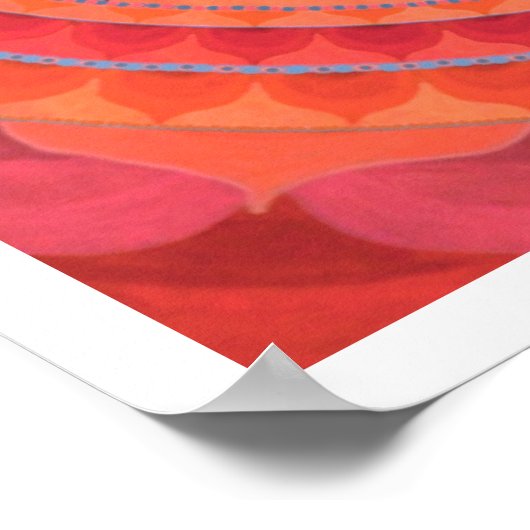 Poster Orange Mandala (Coin)