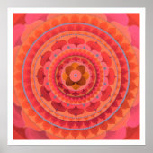 Poster Orange Mandala (Devant)