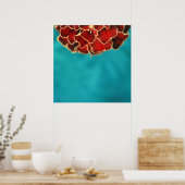 Poster Orange Marigold Fleur Pétale Macro Abstrait (Cuisine)