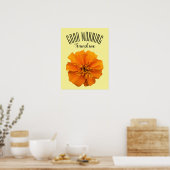 Poster Orange Marigold Good Morning Sunshine (Cuisine)