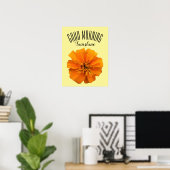 Poster Orange Marigold Good Morning Sunshine (Bureau à domicile)