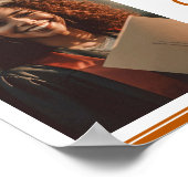 Poster Orange Médicale School Photo Graduation Party (Coin)