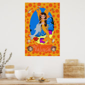 Poster Orange Merfaery et Dolphin Print (Cuisine)