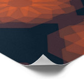 Poster Orange, moderne et géométrique abstraction des fle (Coin)