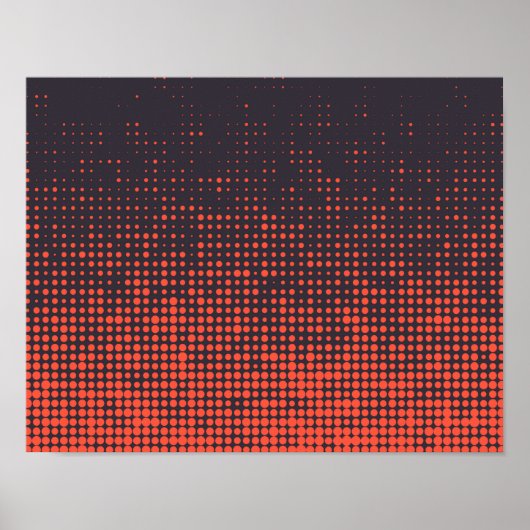 Poster Orange, moderne, point mi-teint urbain design moti (Devant)