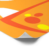 Poster Orange Monster Face Imprimer (Coin)