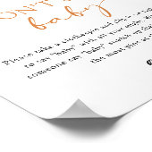 Poster Orange Ne pas Dire Baby Game (Coin)