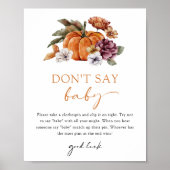 Poster Orange Ne pas Dire Baby Game (Devant)