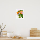 Poster Orange Orchid Flowers no. 10 Wall Art Imprimer (Cuisine)