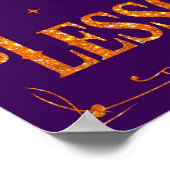 Poster Orange Parties scintillant Sorcière Leçons de vol  (Coin)