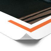 Poster Orange Photo Moderne Graduation (Coin)