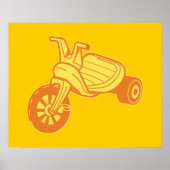 Poster Orange Plastic Tricycle Graphic (Devant)