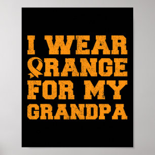 Poster Orange Pour Mon Grand-Père Leucémie Granddaug