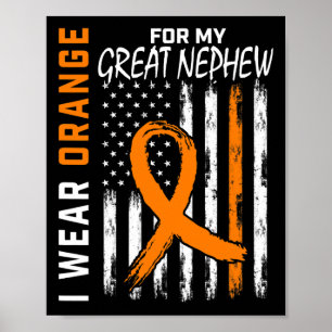 Poster Orange Pour Mon Grand Prix De Leucémie De Nephew C