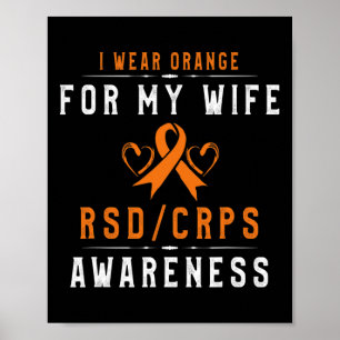 Poster Orange Ribbon Crpsrsd Sensibilisation À La Femme -