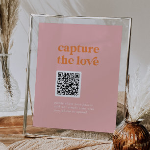 Poster Orange rose d'été rétro do-it-yourself capter le s