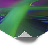 Poster Orange rose et violet Fleurs AI Art (Coin)